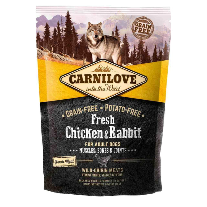 كارنيلوف طعام الكلاب البالغة بالدجاج والأرانب الطازج 1.5 كجم