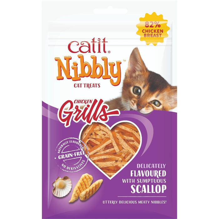 Catit Nibbly Grills Chicken & Jakobsmuschel Cat Treat 30g