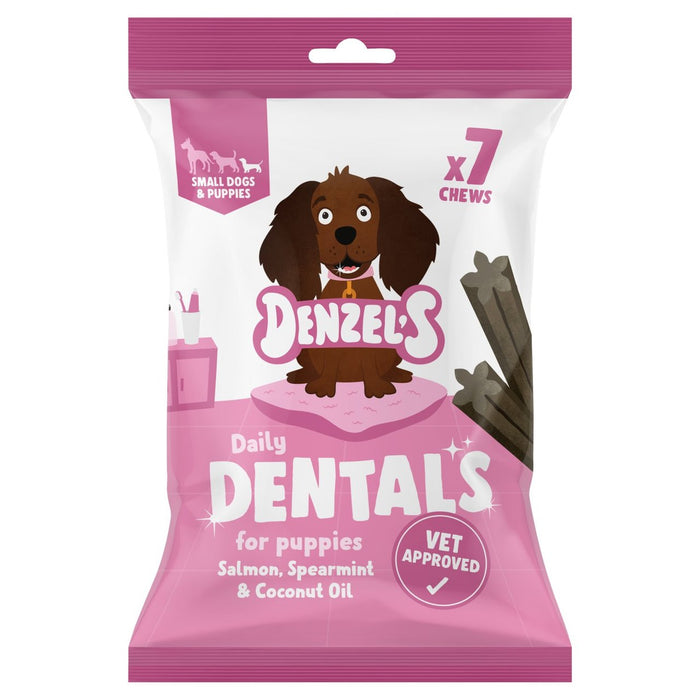 Denzel's Daily Dentals للكلاب الصغيرة والجراء سمك السلمون والنعناع وزيت جوز الهند 91 جم