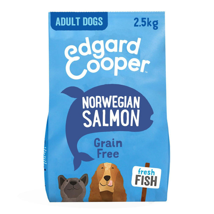 إدجارد آند كوبر طعام جاف للكلاب البالغة خالي من الحبوب مع سمك السلمون النرويجي الطازج، 2.5 كجم