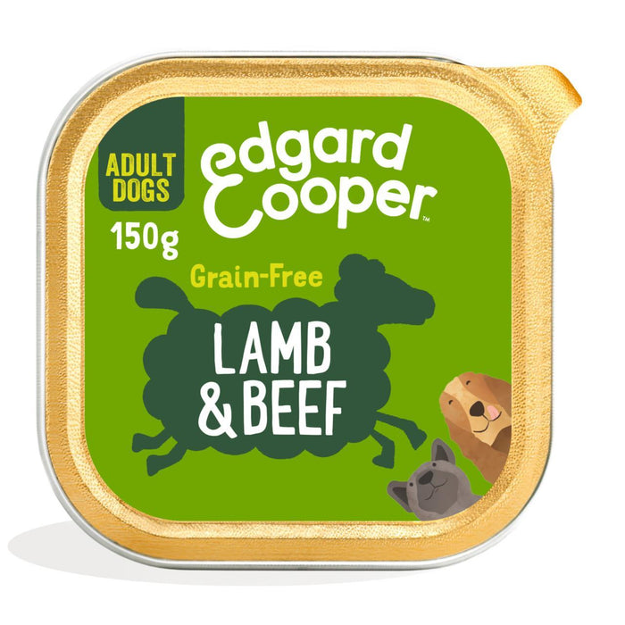 إدجارد آند كوبر طعام الكلاب الرطبة الخالي من الحبوب مع لحم الضأن ولحم البقر 150 جرام