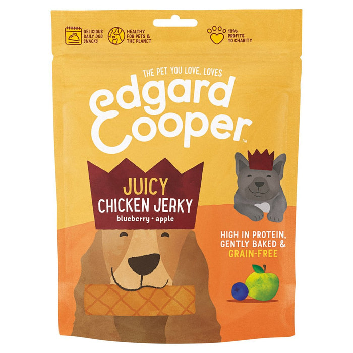 Jerkys sans grain Edgard & Cooper avec Blueberry et Apple Dog Treat 150g