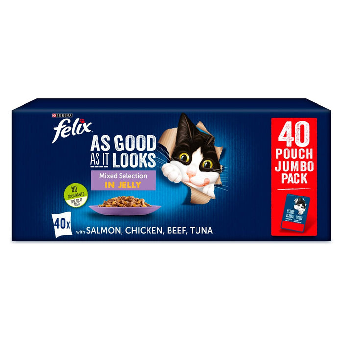 فيليكس طعام القطط الجيد كما يبدو مختلط 40 × 100 جرام