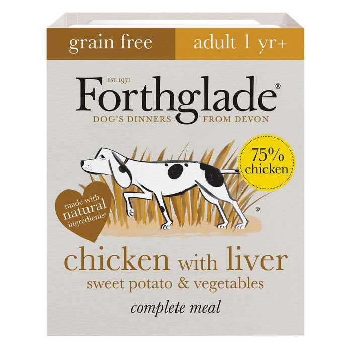 Forthglade Adult Chicken Liver and Vegetable Grain free Wet Dog Food 395g