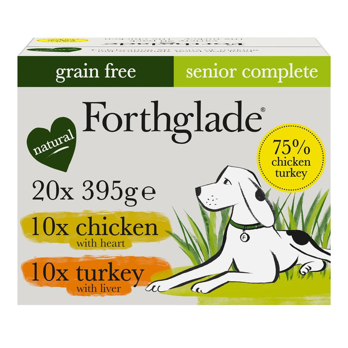 Forthglade Grain Free Senior Chicken with Heart & Turkey with Liver 20 x 395g