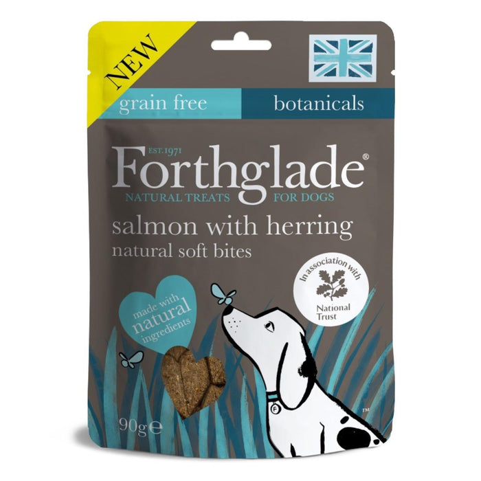 Flade National Trust Soft Bites Salmon con Herring Dog Treats 90G