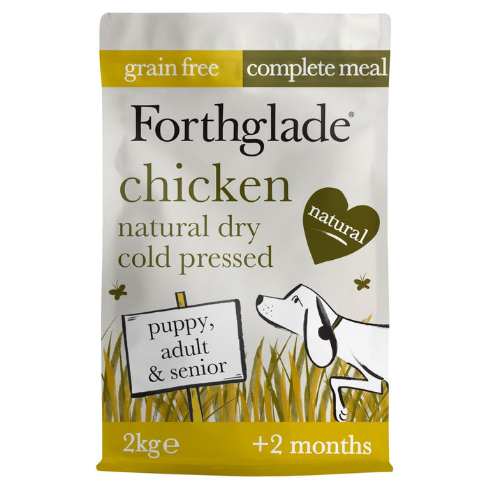Forthglade Natural Grain Free Chicken Pressé Pressé Dry Chog Aliments 2kg