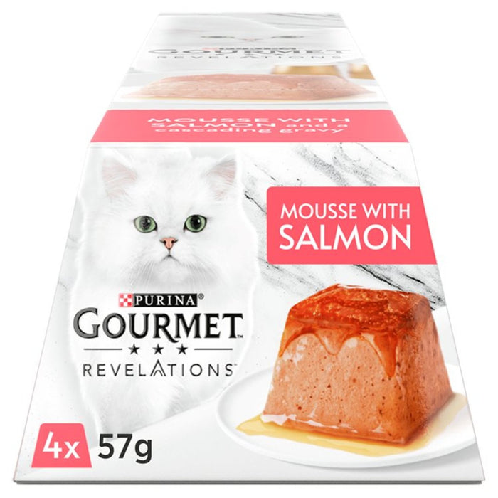 Revelaciones gourmet Salmón en salsa Food de gato húmedo 4 x 57g