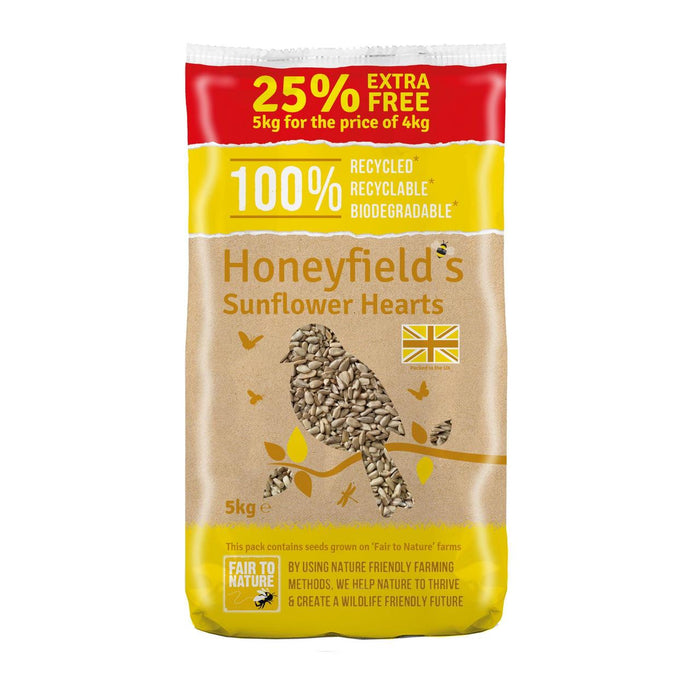 هانيفيلد's عباد الشمس هارتس طعام الطيور البرية 25% إضافي مجاني 5 كجم