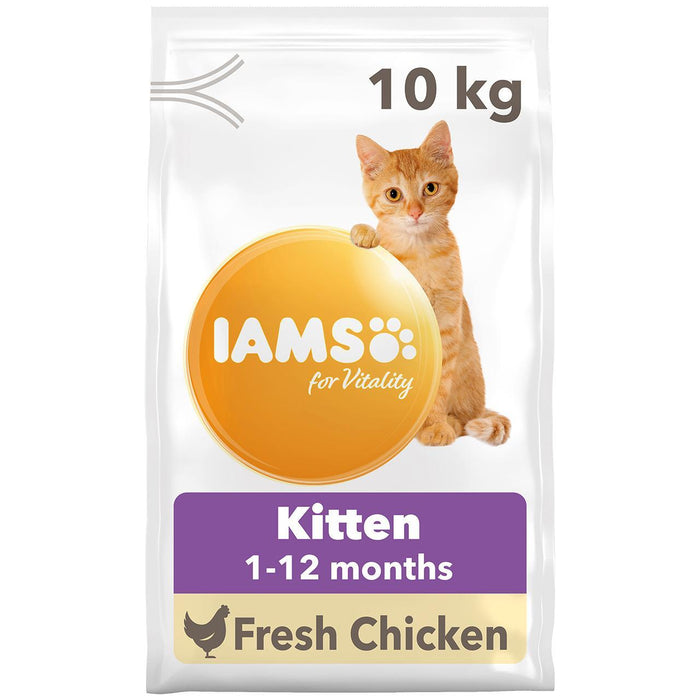 IAMS طعام جاف للقطط الصغيرة بالدجاج الطازج 10 كجم