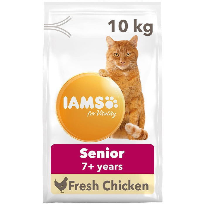 IAMS طعام للقطط الكبيرة بالحيوية مع الدجاج الطازج 10 كجم