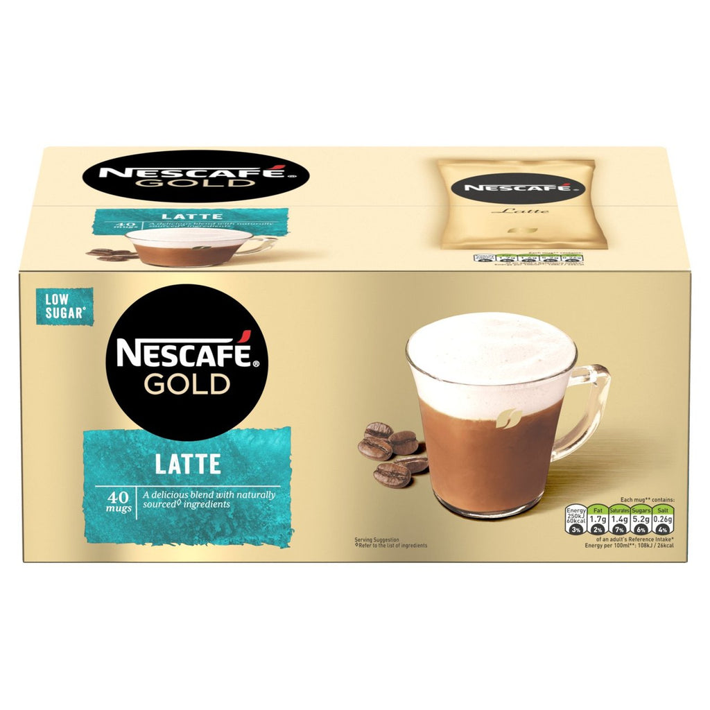 Nescafe Gold Latte Sachets 40 per pack | British Online