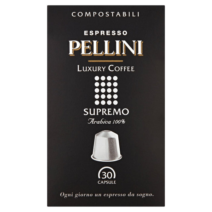 PELLINI LUXURY supremo compostable nespresso compatible cápsulas de café 30 por paquete
