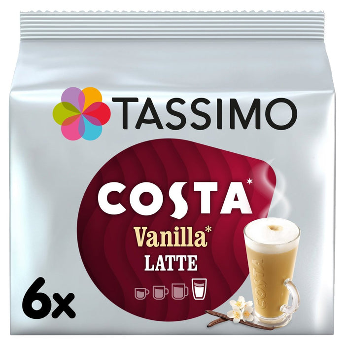 Tassimo Costa Vanilla Latte Coffee Pods 6 per pack