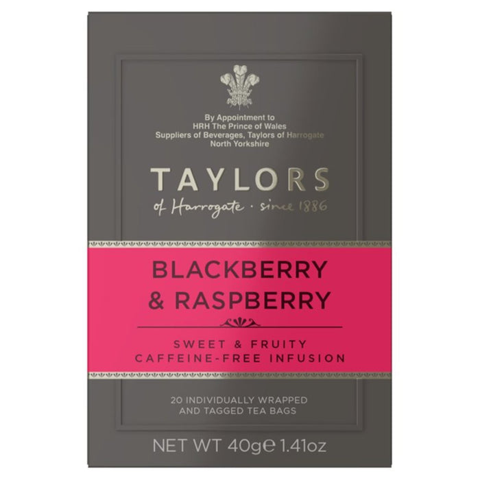 Taylors Blackberry- und Himbeer -Teebeutel 20 pro Packung