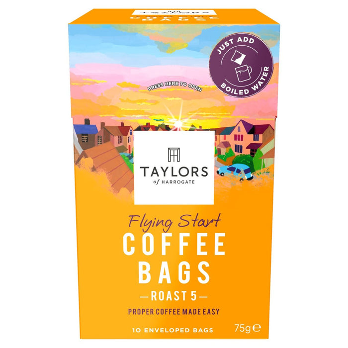 Taylors volant les sacs à café Start 10 par paquet
