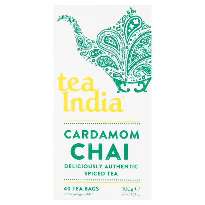 Tea India Cardamom Chai 40 par paquet
