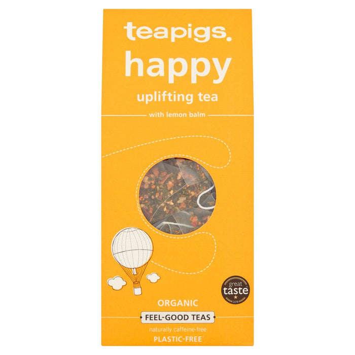 أكياس الشاي العضوي Teapigs Happy مع بلسم الليمون 15 في كل عبوة