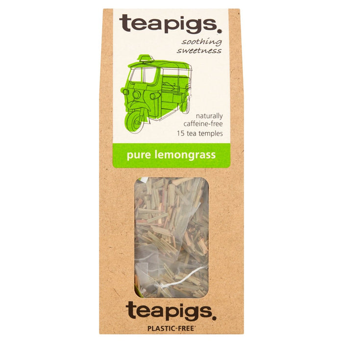 Tapigs Bolsas de té de hierba de limón puro 15 por paquete