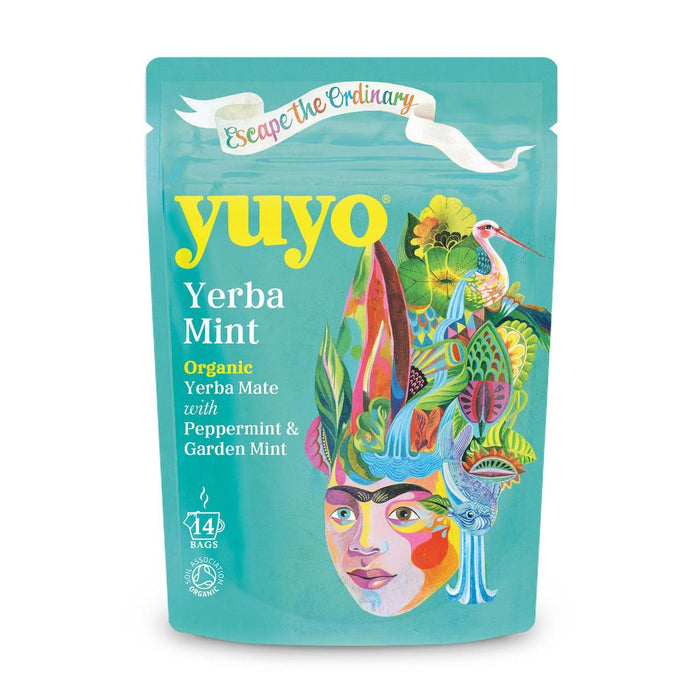 Yuyo Organic Yerba Mint Mate Tea Bolsas 14 por paquete
