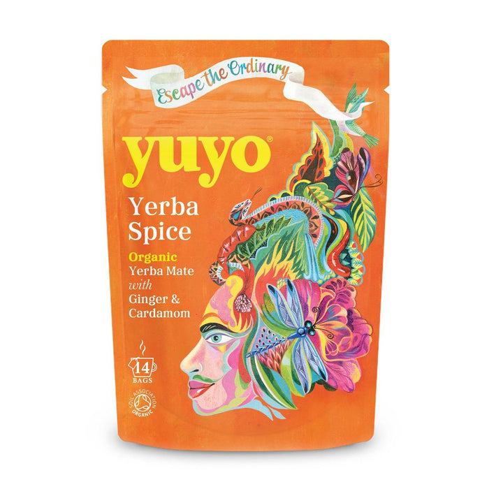 Yuyo Organic Yerba Spice Mate Tea Bolsas 14 por paquete
