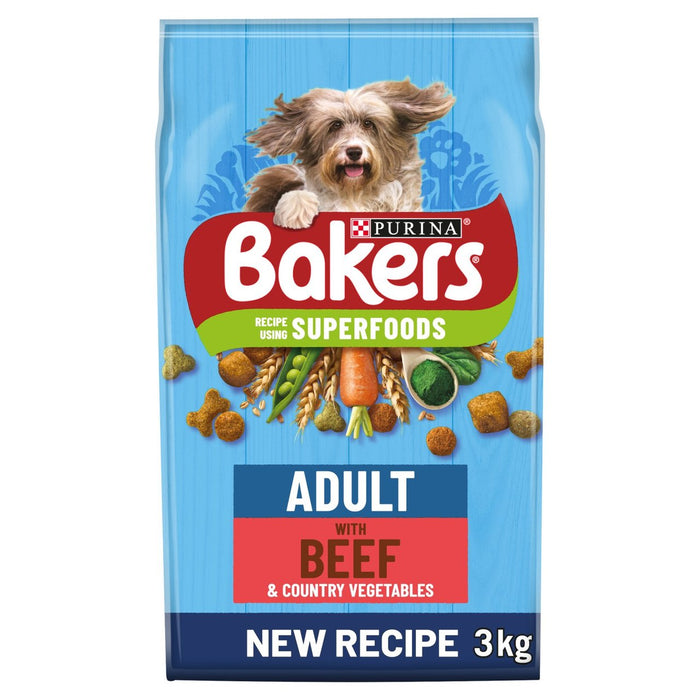 بيكرز الكلب البالغ لحم البقر والخضروات 3 كجم.