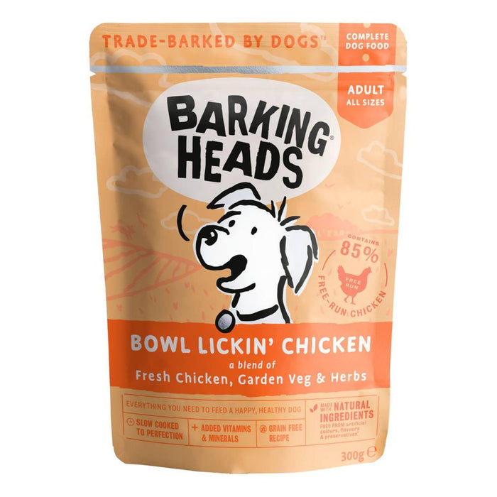 Barking Heads Bowl Lickin' Chicken Wet Dog Food Pouch 300g