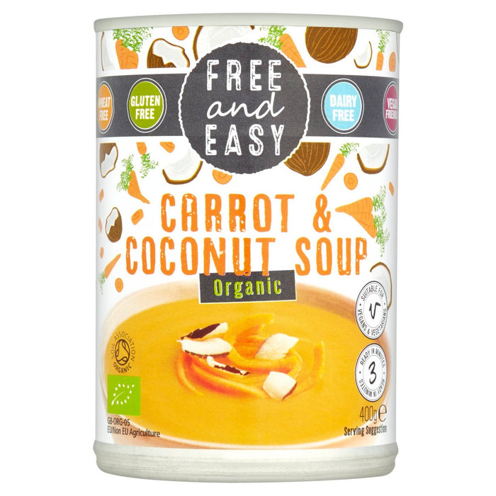 Free & Easy Free From Dairy Free Organic Carrot & Coconut Soup 400g