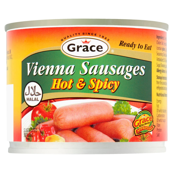 Grace Vienne saucisses Hot & Spicy Halal 200g