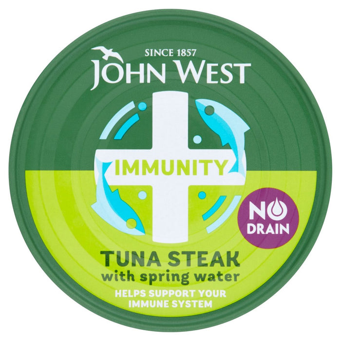 جون ويست مناعة شريحة لحم التونة بدون استنزاف مع مياه الينابيع 110 جرام