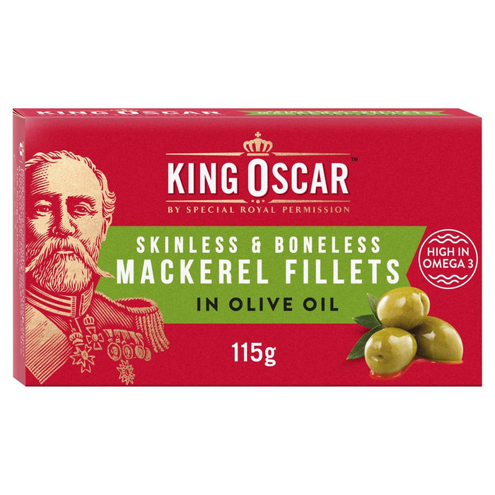 John West King Oscar Skinless & Boneless Mackerel Olive Oil 115g