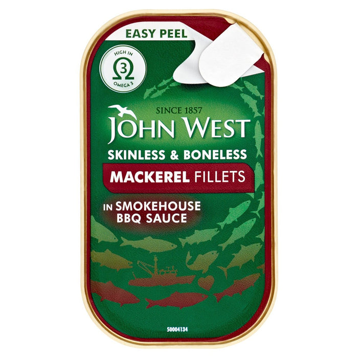 جون ويست شرائح سمك الماكريل في صلصة الباربكيو 115 جرام