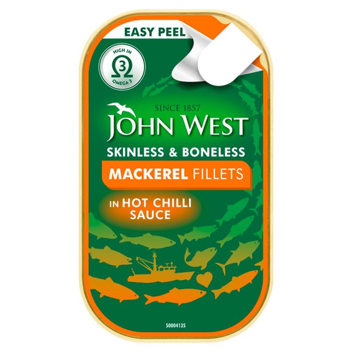 جون ويست شرائح سمك الماكريل في صلصة الفلفل الحار 115 جرام