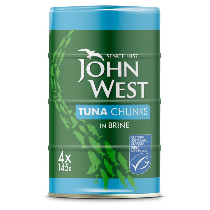 جون ويست إم إس سي قطع التونة المملحة 4 × 145 جم