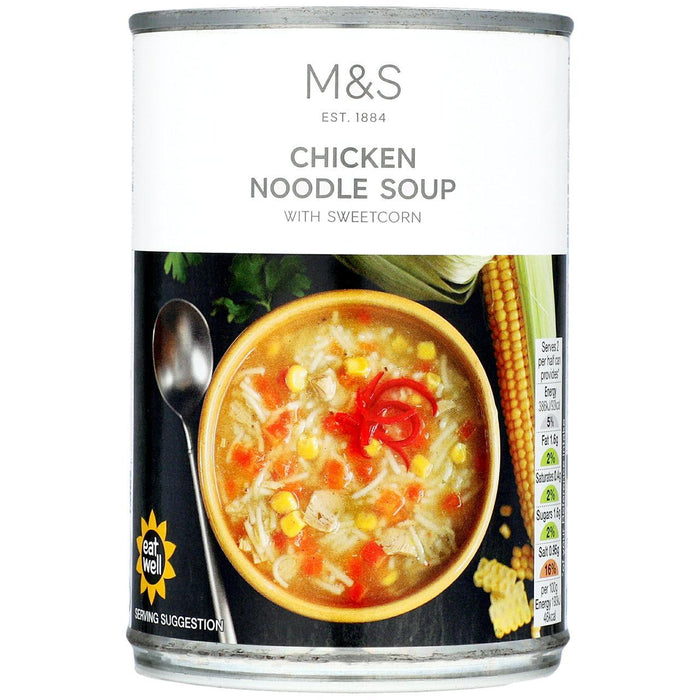 Sopa de fideos de pollo M&S 400g
