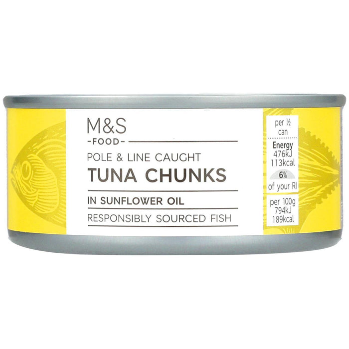 M & S Thunfischstücken in Sonnenblumenöl 160g