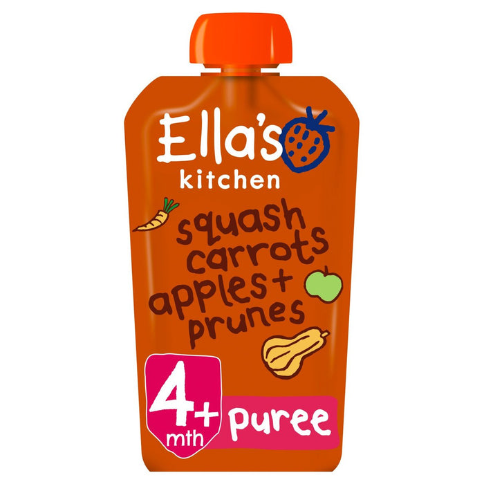 Ella's Kitchen كيس قرع الجوز العضوي والجزر والتفاح والخوخ 120 جم