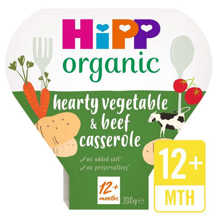 HiPP Organic Hearty Vegetable & Beef Casserole Tray 1-3 Years 230g