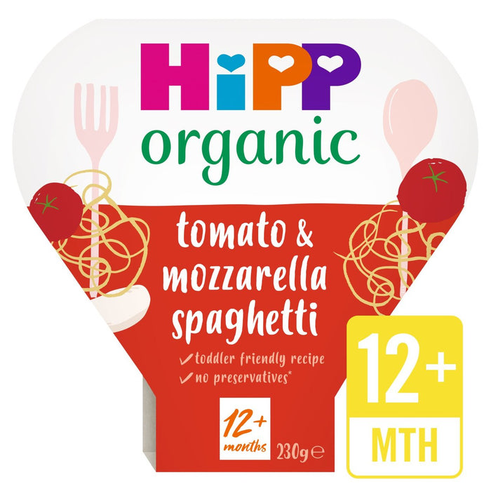 HiPP Organic Squiggly Spaghetti with Tasty Tomato & Mozzarella Sauce Tray 230g