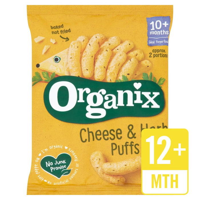 أورجانيكس طعام عضوي بالجبنة والأعشاب للأصابع للأطفال الصغار نفث الذرة 15 جم