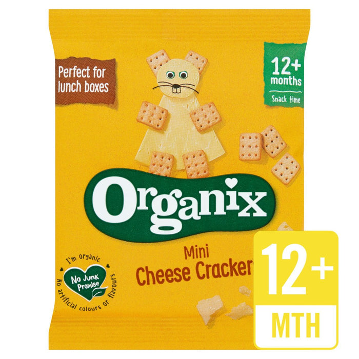 Organix Mini Bio -Käse Crackers Kleinkind Snack 20g