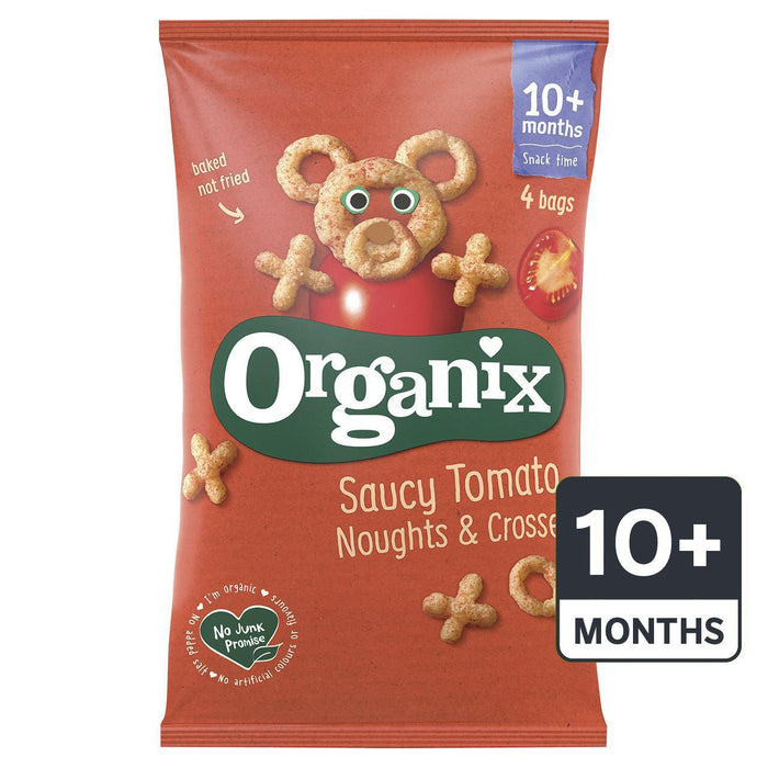 أورجانيكس - وجبات خفيفة من الذرة والطماطم للأطفال الصغار عبوة متعددة 4 × 15 جم