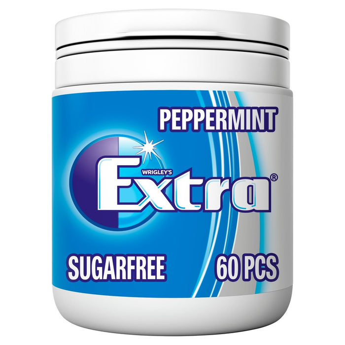 Wrigley's Extra Peppermint Chewing Gum Sugar Free Bottle 60 per pack