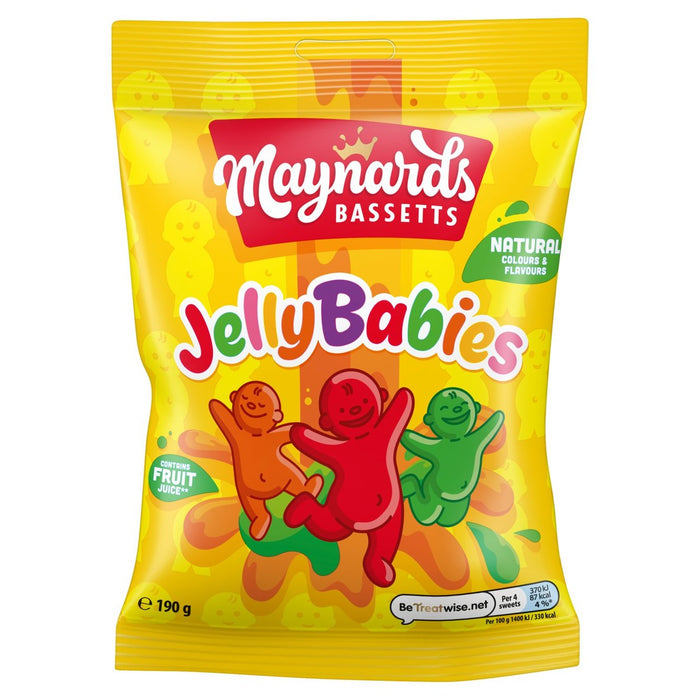 Maynards Bassetts Jelly Babies Sweets Sac 190g