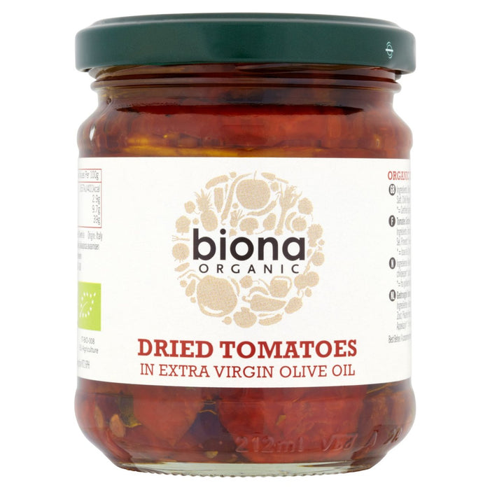 بيونا طماطم مجففة عضوية في زيت الزيتون البكر الممتاز 170 جرام