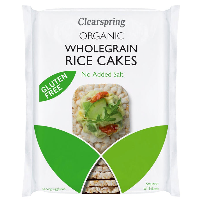 ClearSpring Tortas de arroz orgánicas sin sal agregada 130G