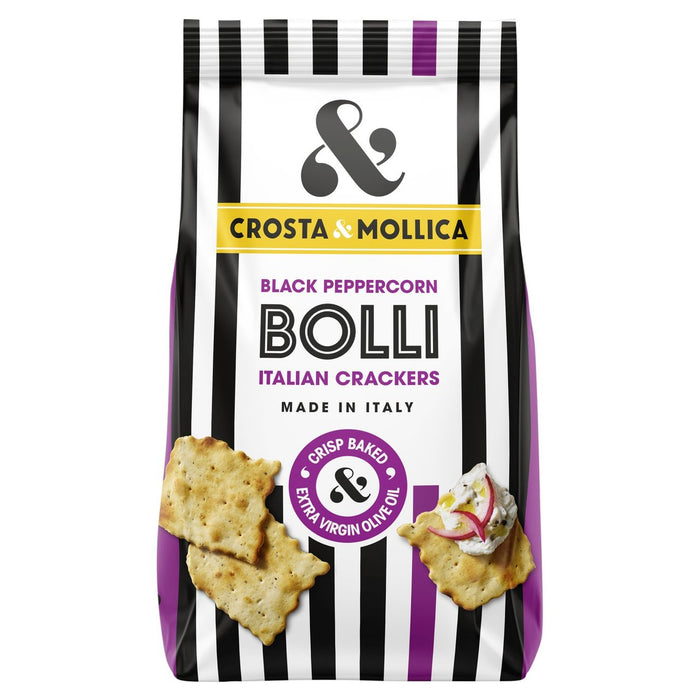 Crosta & Mollica Bolli galletas italianas con pimienta negra 150G