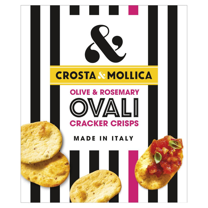 Crosta & Mollica Olive & Rosemary Ovali Cracker Crisps 120G