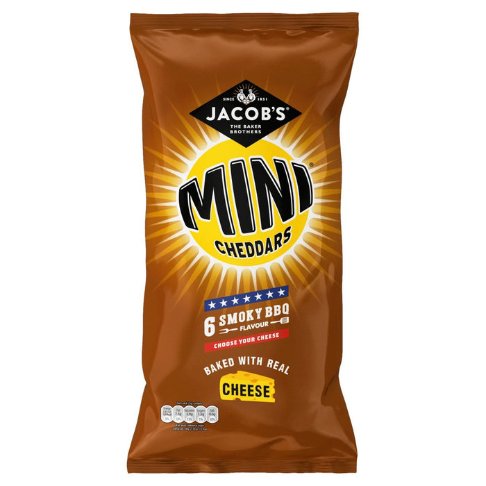 Jacob's Mini Cheddars BBQ 6 por paquete