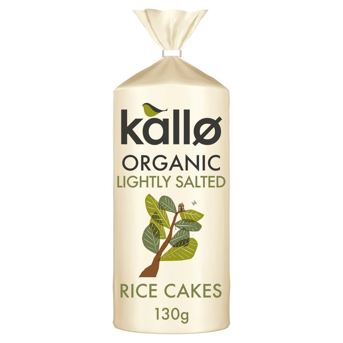 Kallo Organic épais des gâteaux de riz légèrement salé 130g